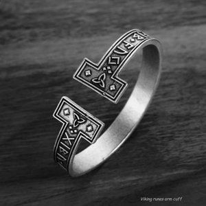 Viking Elder Futhark Runes Arm Ring